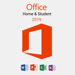 Orange Office 2019 Home and Student logo on  a gray backgroud
