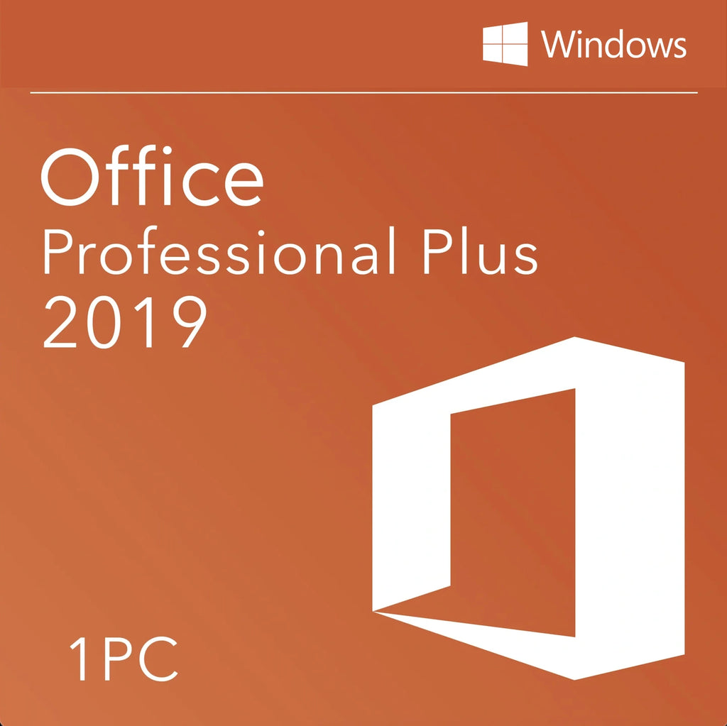 Official Office Professional Plus 2019 digital license for 1 PC. Includes Word, Excel, Outlook, Access & Publisher with a perpetual, one-time purchase.	